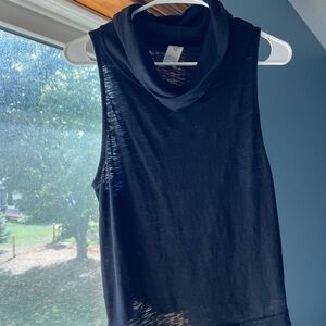 Free People Black Cowl Neck Tank Top